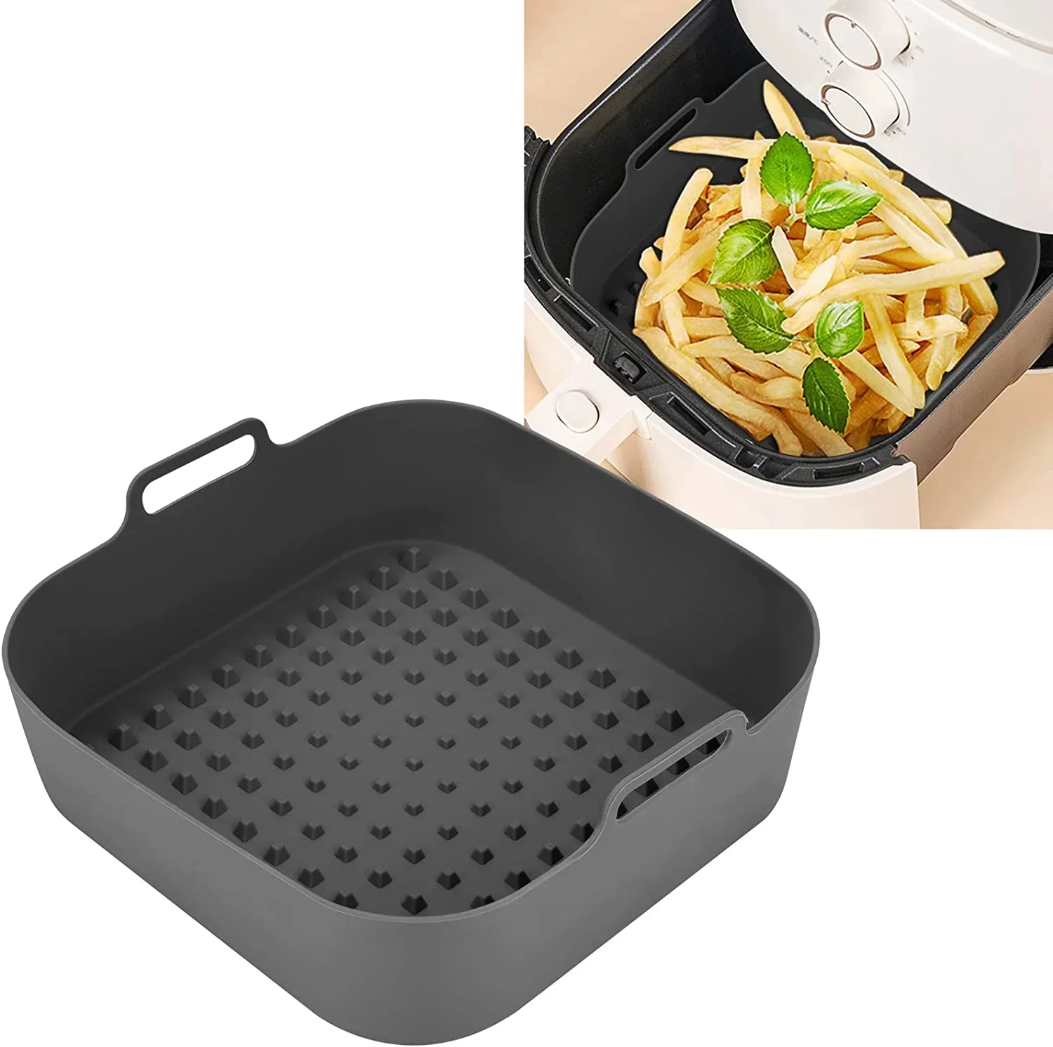 Air Fryer Silicone Pot Liner - 에어 프라이어 실리콘 냄비 두꺼운 재사용