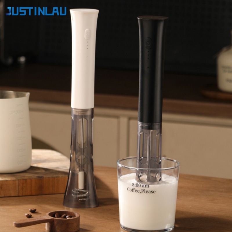 Electric Milk Frother Handheld - JUSTINLAU 휴대용 전기 우유 거품기, 3단계