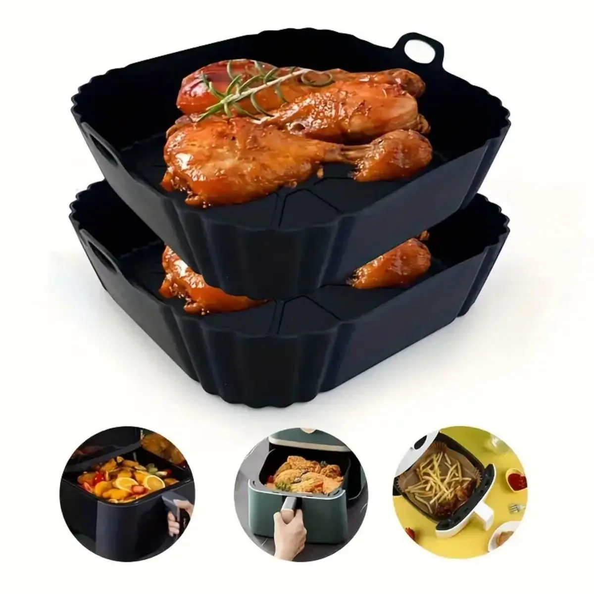 재사용 가능한 에어 프라이어 실리콘 냄비 비 스틱 베이 - Air Fryer Silicone Pot Liner 리뷰 및 가격