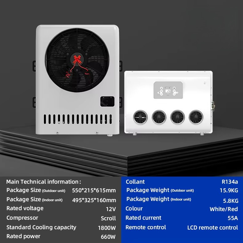 원격 제어 슬리퍼 12볼트 DC 분리형 에어컨 RV 차 - Air Conditioners 리뷰 및 가격